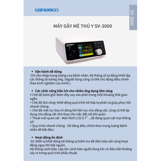 MÁY GÂY MÊ THÚ Y SV-3000